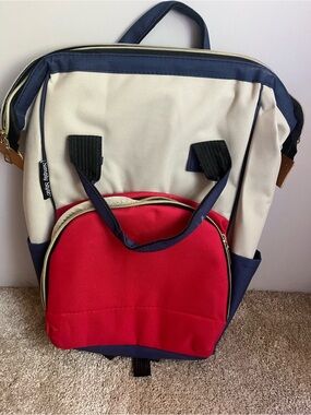 Simply Styled Red, Navy & Cream Men's Backpack